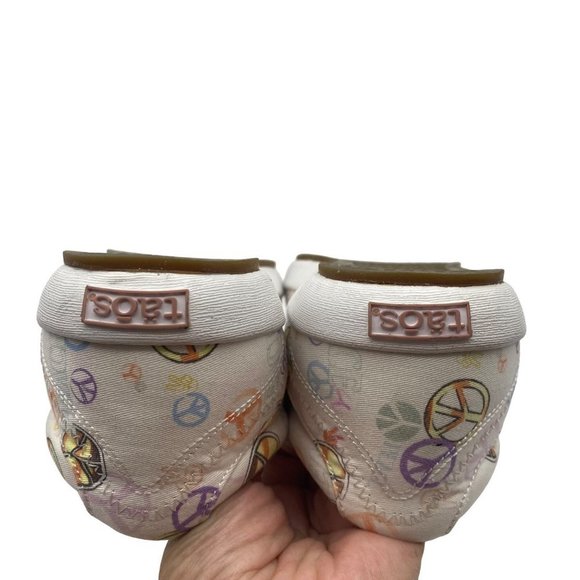 Taos Pink & Yellow Peace Sign Star Canvas Sneaker Women's Footwear 9 - Picture 11 of 11